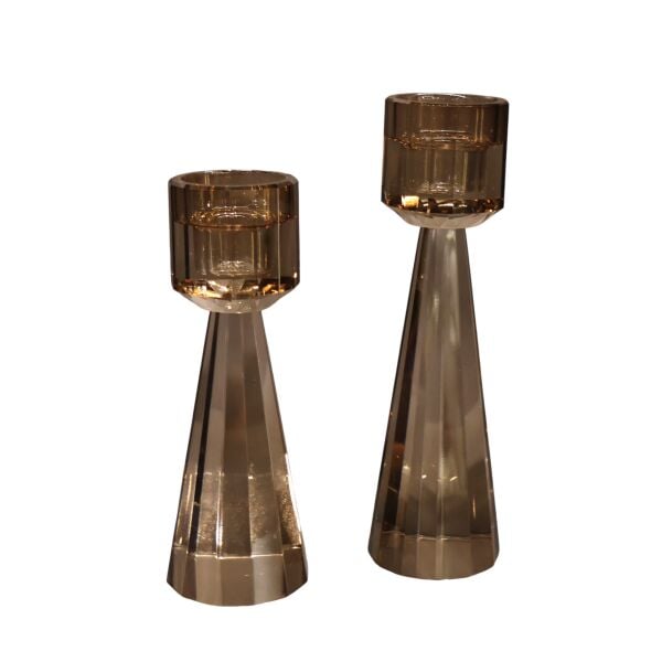 İkili Bal Kristal Mumluk B kahve