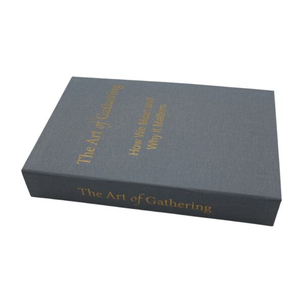 ''Kumaş Dekoratif Kitap Kutu THE ART MAVİ - GOLD''