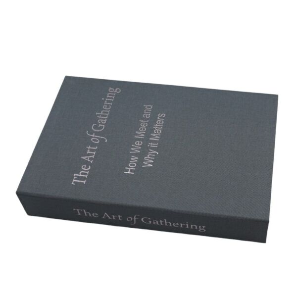 ''Kumaş Dekoratif Kitap Kutu THE ARTMAVİ - GÜMÜŞ''