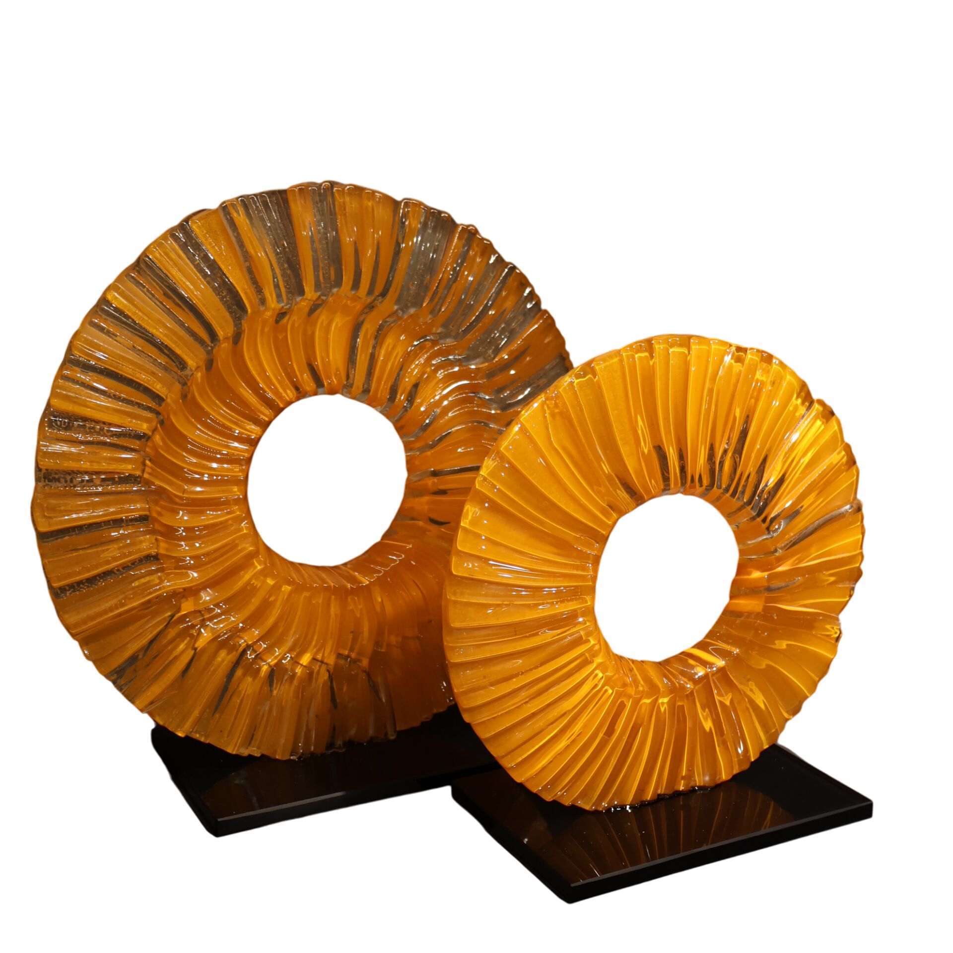 İkili Cam Füzyon Kahve Siyah Turuncu