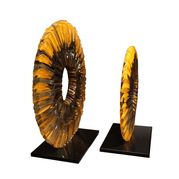 İkili Cam Füzyon Kahve Siyah Turuncu-Siyah