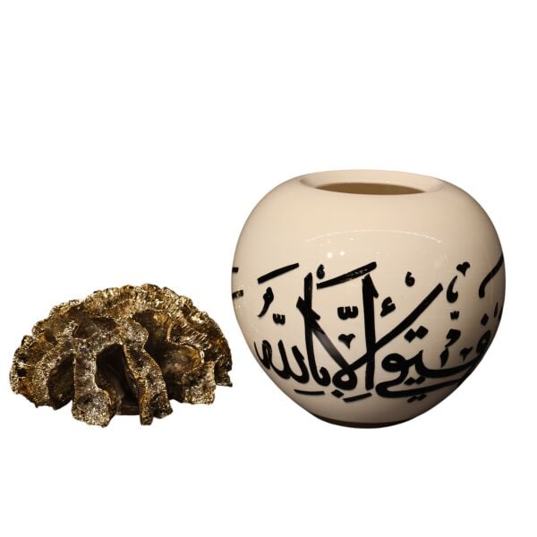 Gold Mercan Kapak Kaktüs Saksı İslami