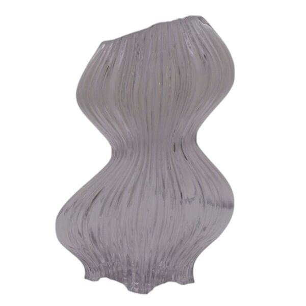 Cam Boğumlu Vazo Şeffaf Şeffaf