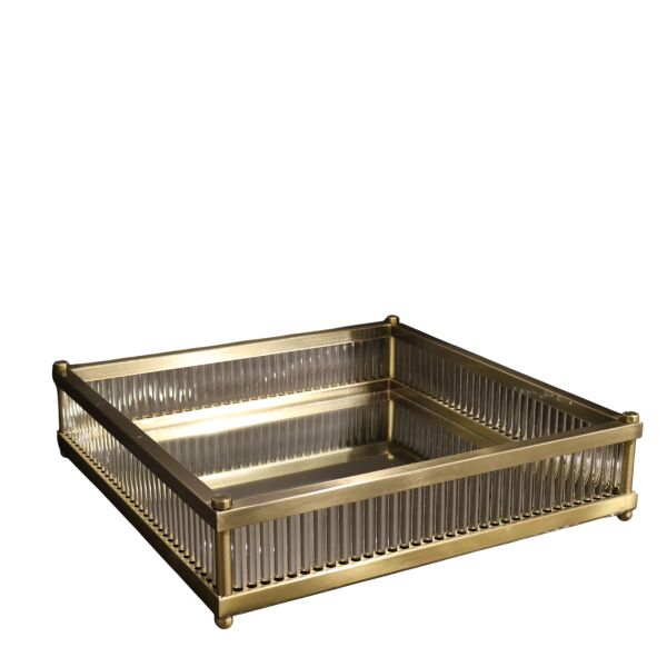 Lujo Cam Çubuklu Tepsi Eskitme