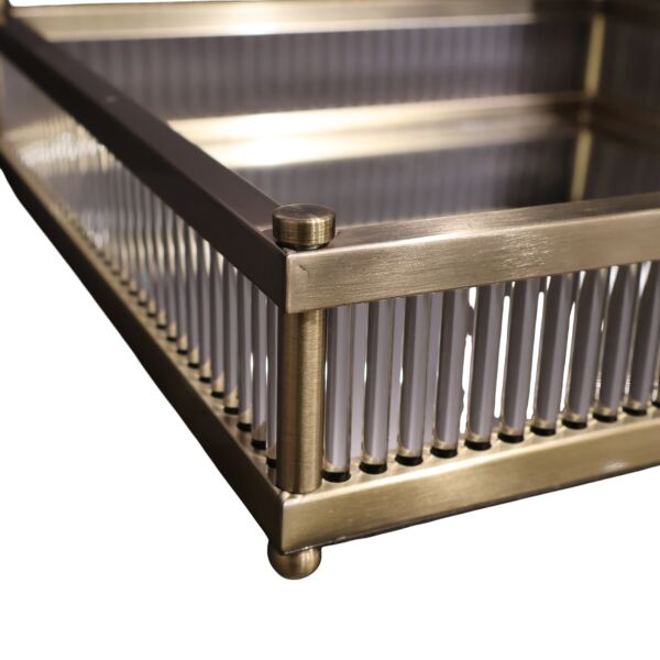 Lujo Cam Çubuklu Tepsi Eskitme Eskitme