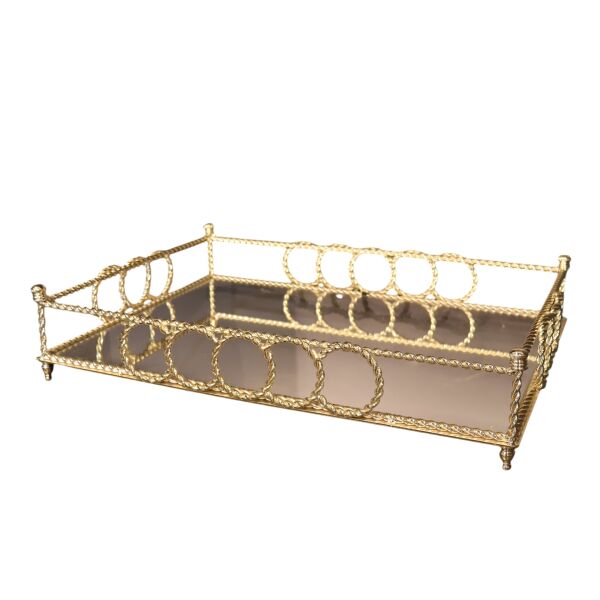 HALKALI METAL TEPSİ 35 X 50 CM ESKİTME
