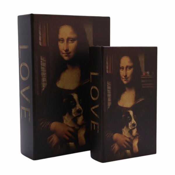 Mono Lisa İkili Ahşap Kitap Kutu Seti