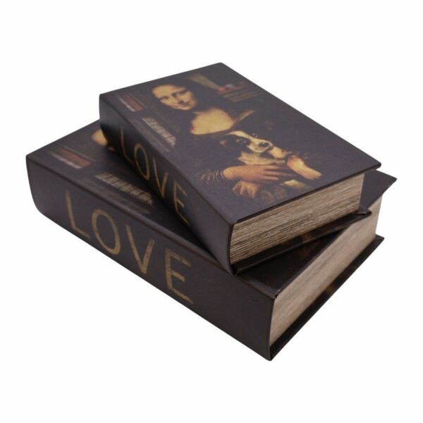 Mono Lisa İkili Ahşap Kitap Kutu Seti