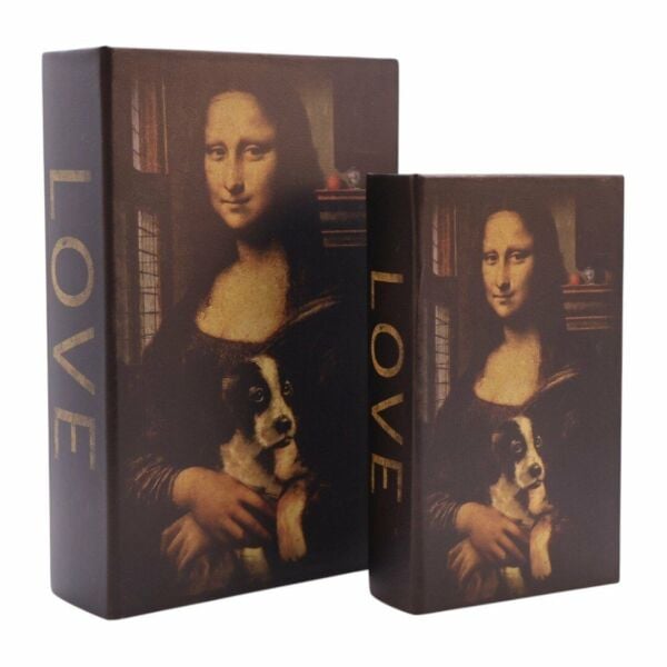 Mono Lisa İkili Ahşap Kitap Kutu Seti