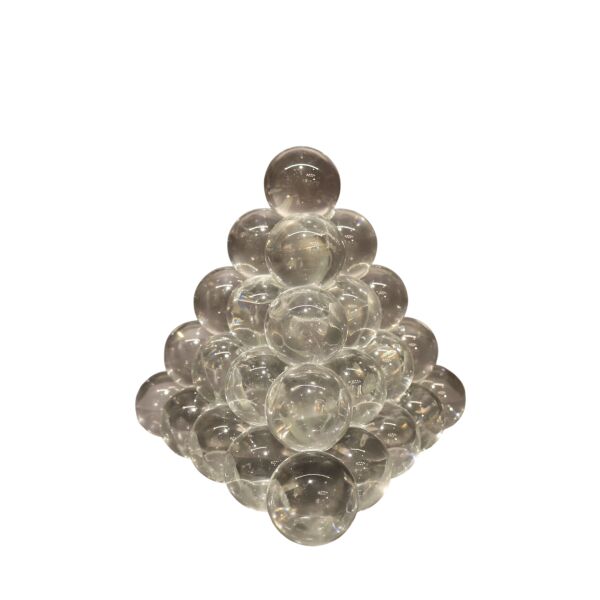 Şeffaf Cam Piramit Orta