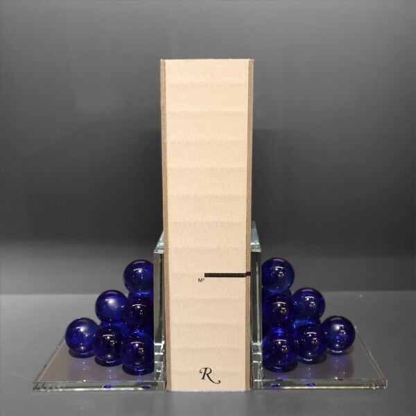 Mavi Bubble Kitap Tutucu Cam