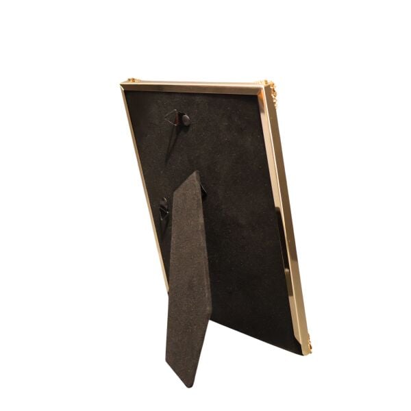 Metal Çerçeve Köşe Desenli Gold Küçük