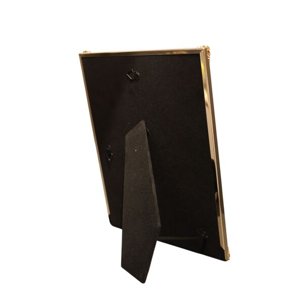 Metal Çerçeve Köşe Desenli Gold Büyük