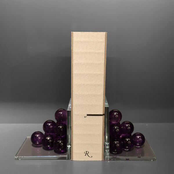 Mor Bubble Kitap Tutucu Cam