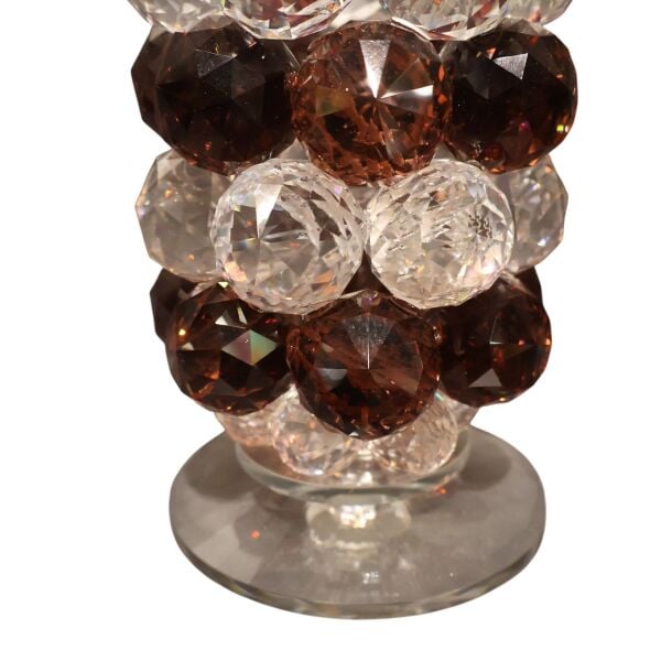 Kahve Şeffaf Kristal Ananas 3'lü