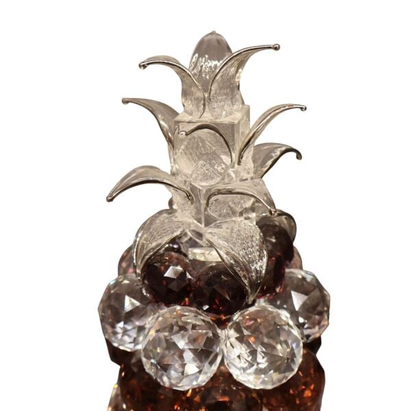 Kahve Şeffaf Kristal Ananas 3'lü