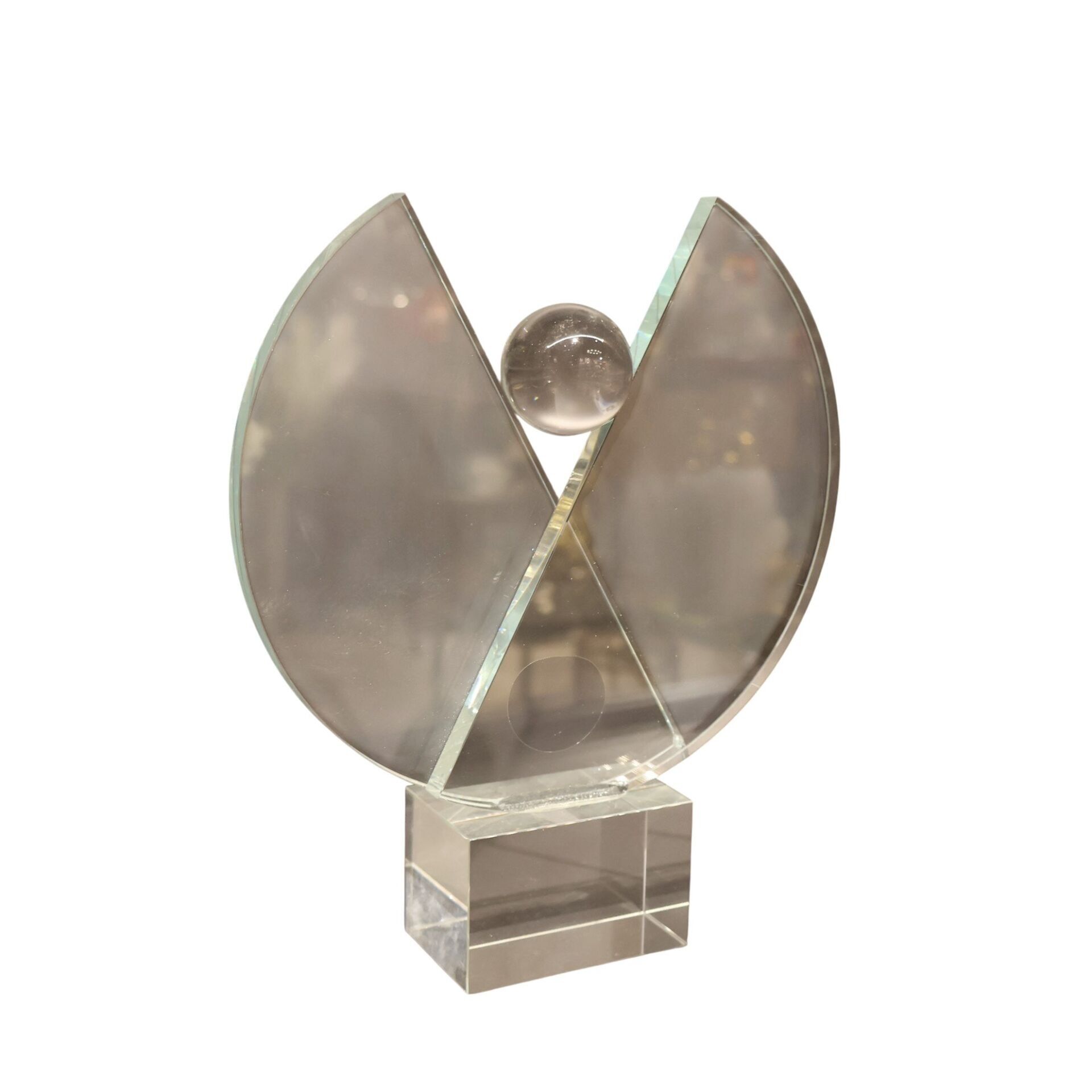 V Kristal Obje Mavi Küçük