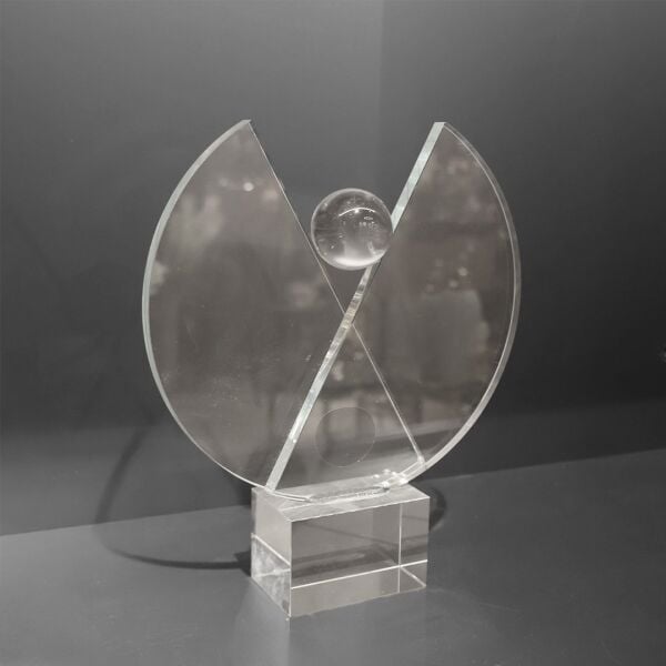 V Kristal Obje Şeffaf Küçük