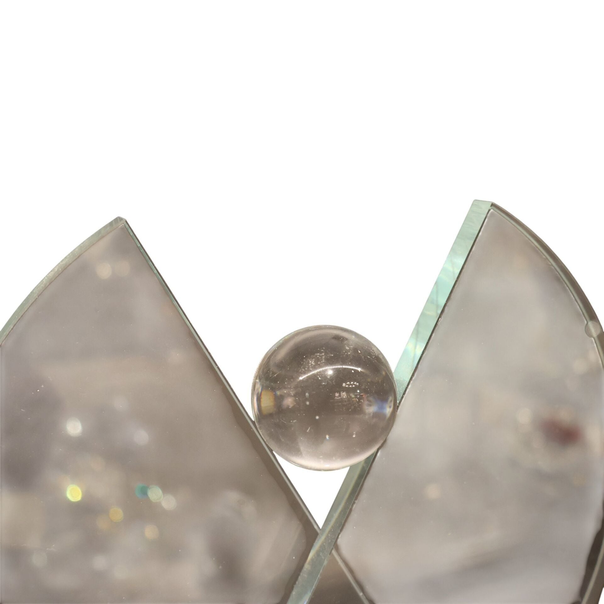 V Kristal Obje Mavi Küçük Yeşil