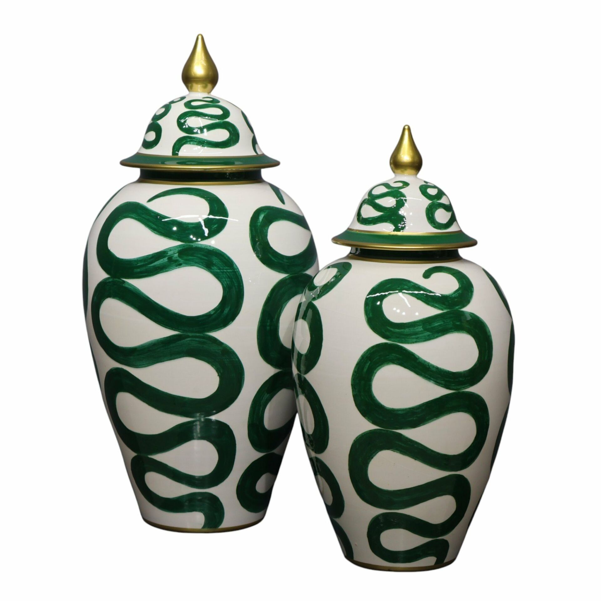 İkili Yeşil Yol Desenli Küp