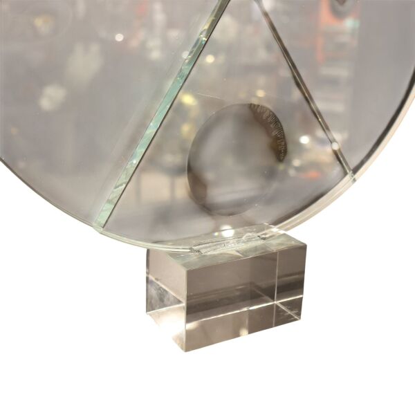 V Kristal Obje Şeffaf Büyük Şeffaf