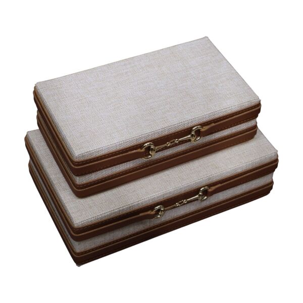 İkili Ketek Kutu Gri Siyah Kemerli Vizon