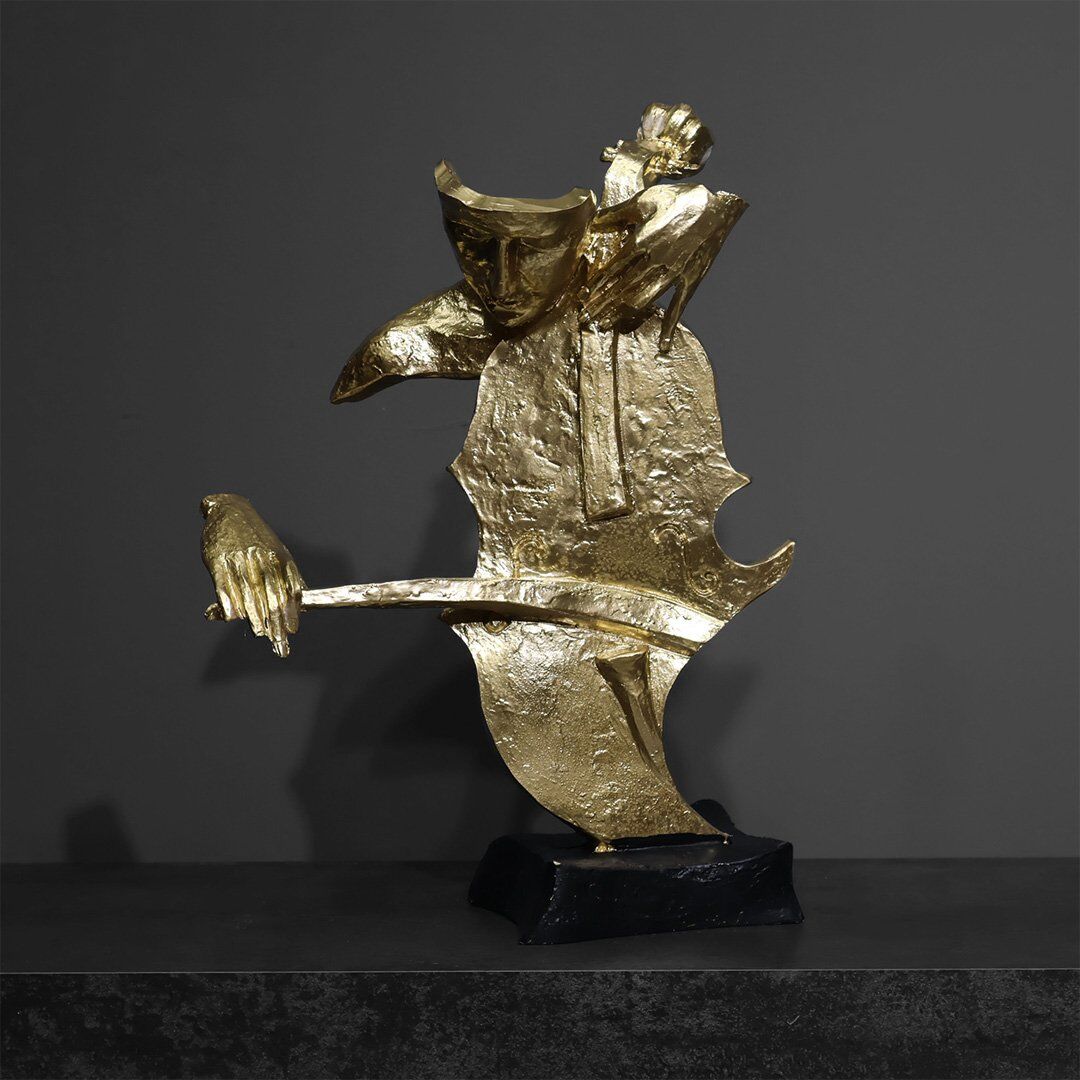 Soyut Çelist Adam Biblo Gold