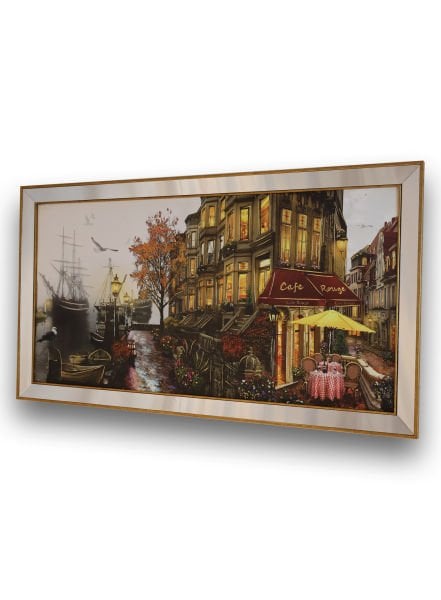 Ayna Çerçeve Gold Kafe İskele LS2326 Tablo 70x130