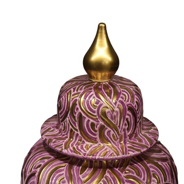 Tırtık Desen Şah Küp Mor