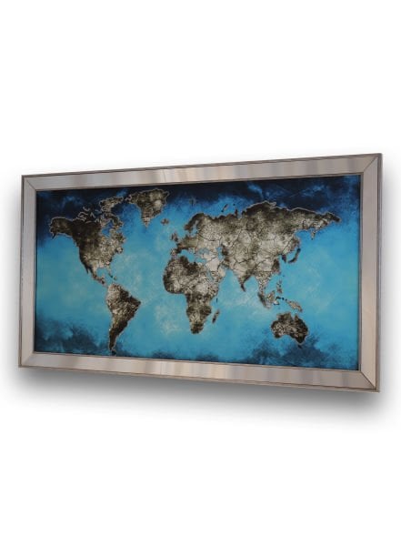 Ayna Çerçeve Gümüş Dünya GN2122 Tablo 70x130