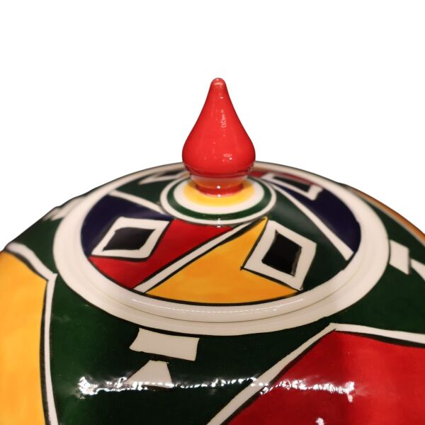 Etnik Desen Yuvarlak Küp