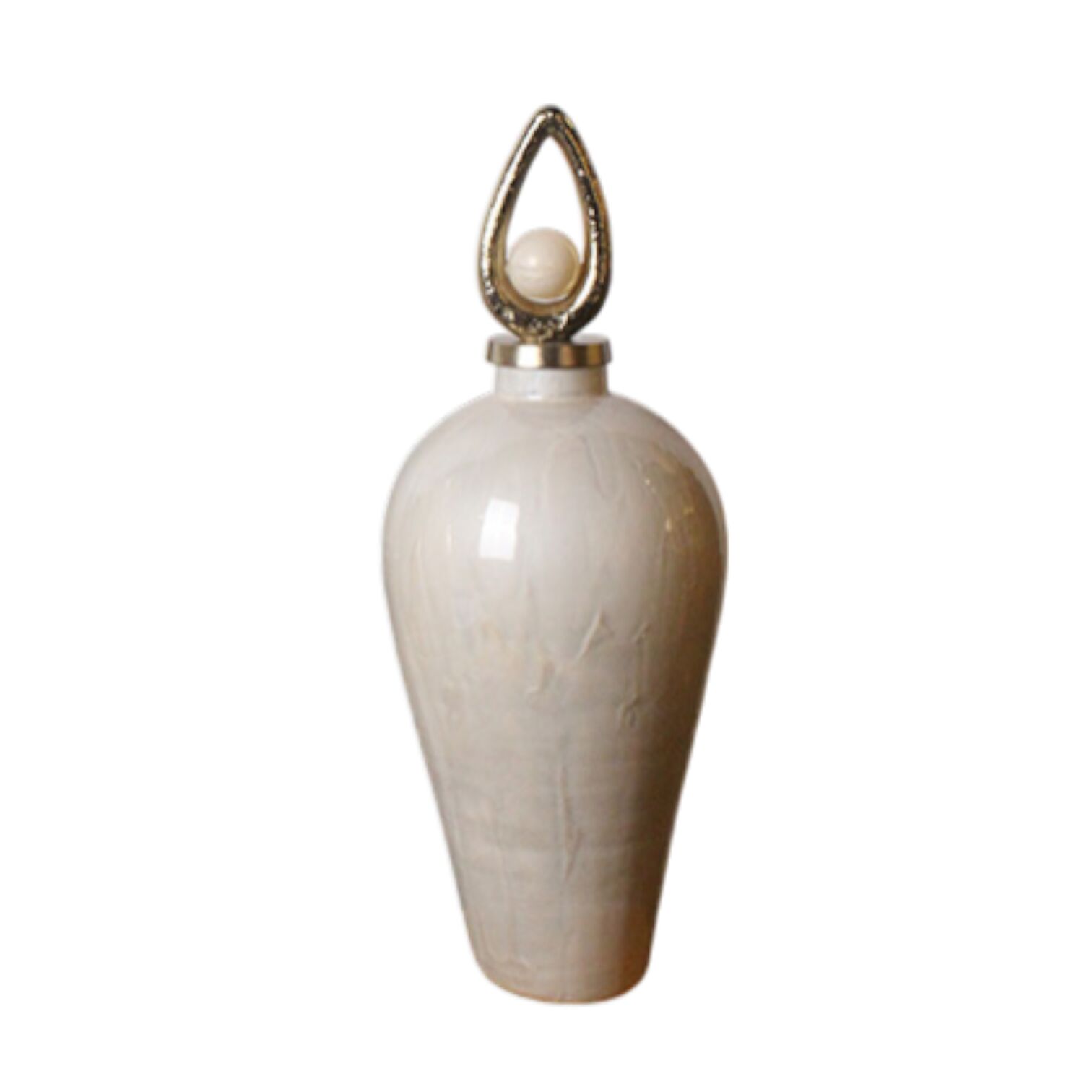 İnci Dekorlu Yer Vazosu Küçük Boy