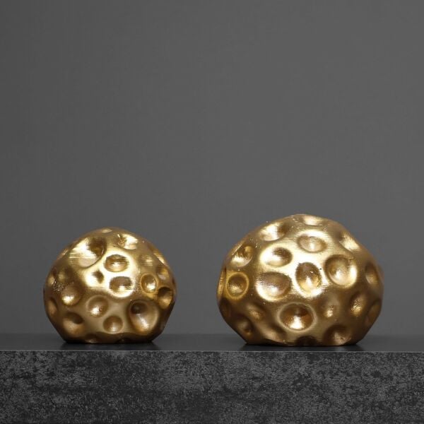 İkili Küre Meteor Dekor Gold
