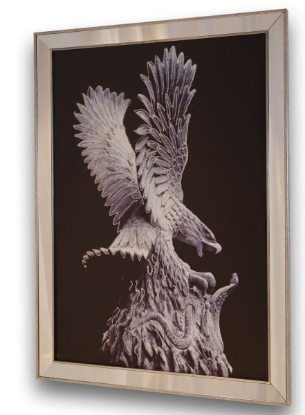 Ayna Çerçeve Gümüş Kartal Tablo 80x110