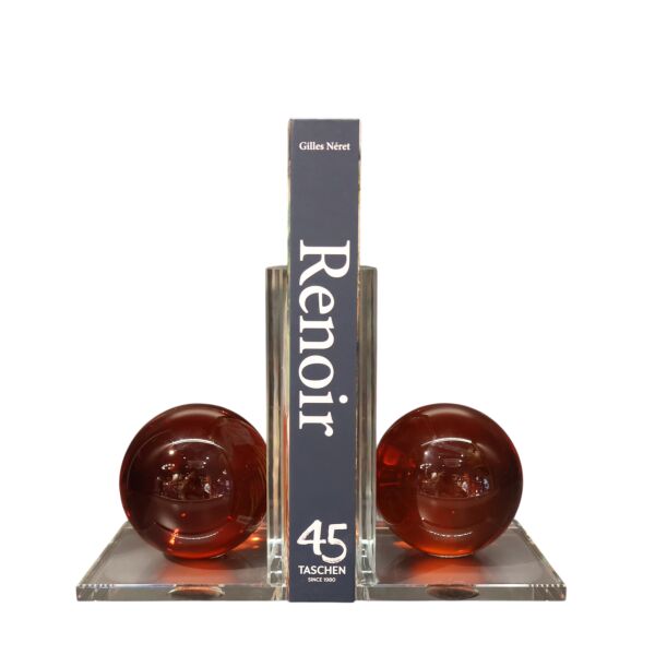 Küre Kitap Tutucu Şeffaf-Turuncu