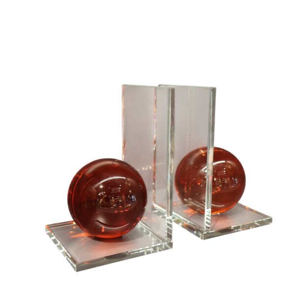 Küre Kitap Tutucu Şeffaf-Turuncu