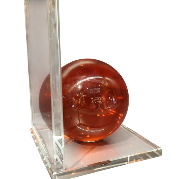 Küre Kitap Tutucu Şeffaf-Turuncu