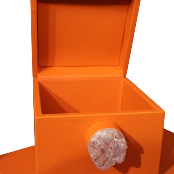 İkili Doğal Taşlı Dekoratif Kutu Turuncu Turuncu