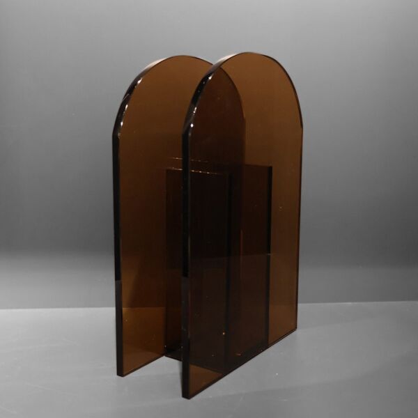 Elips Kahverengi Cam Obje Büyük