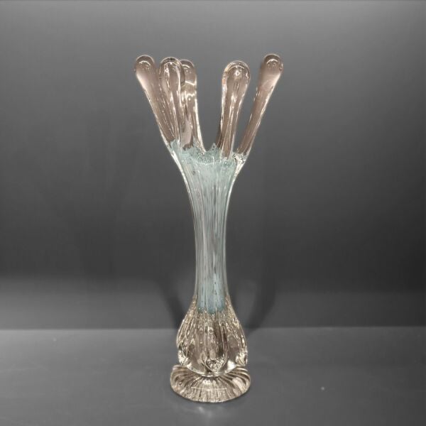 Kristal Cam Damla Obje Mavi Büyük