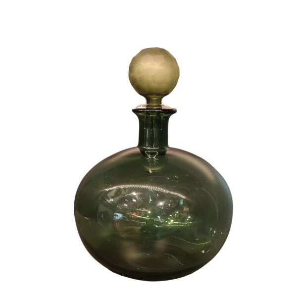 Virella Yeşil Cam Kapaklı Vazo