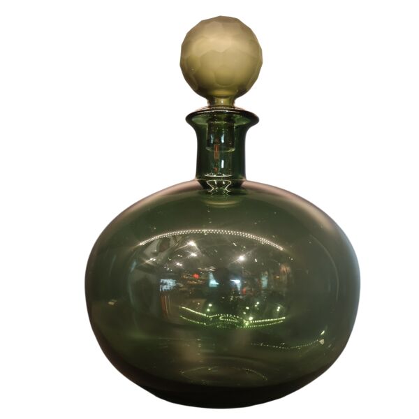 Virella Yeşil Cam Kapaklı Vazo