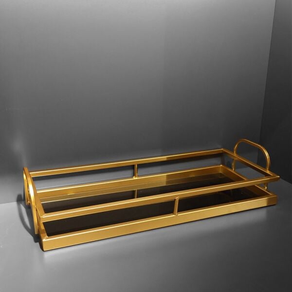 Dikdörtgen Gold Tepsi Küçük