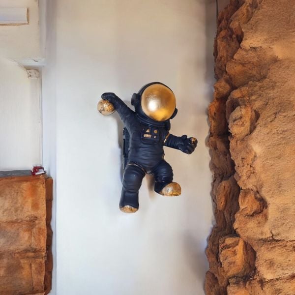 Astronot Duvar Aksesuarı 30cm Lacivert Gold