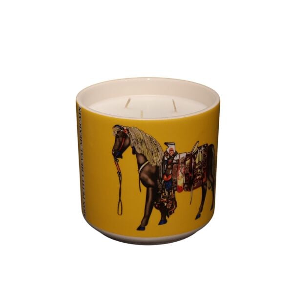 Sarı At Desen Mum Büyük Boy