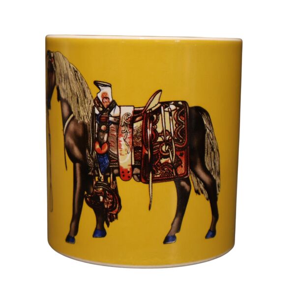 Sarı At Desen Mum Büyük Boy Küçük
