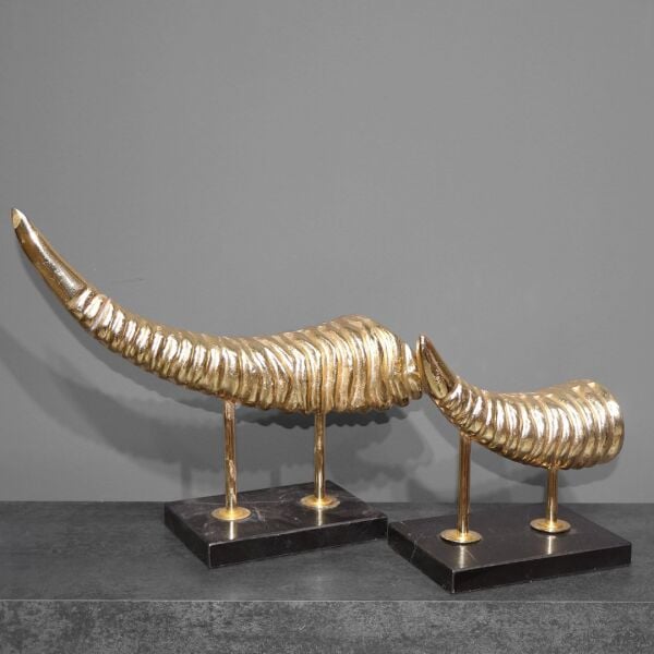 İkili Fil Dişi Dekor Gold