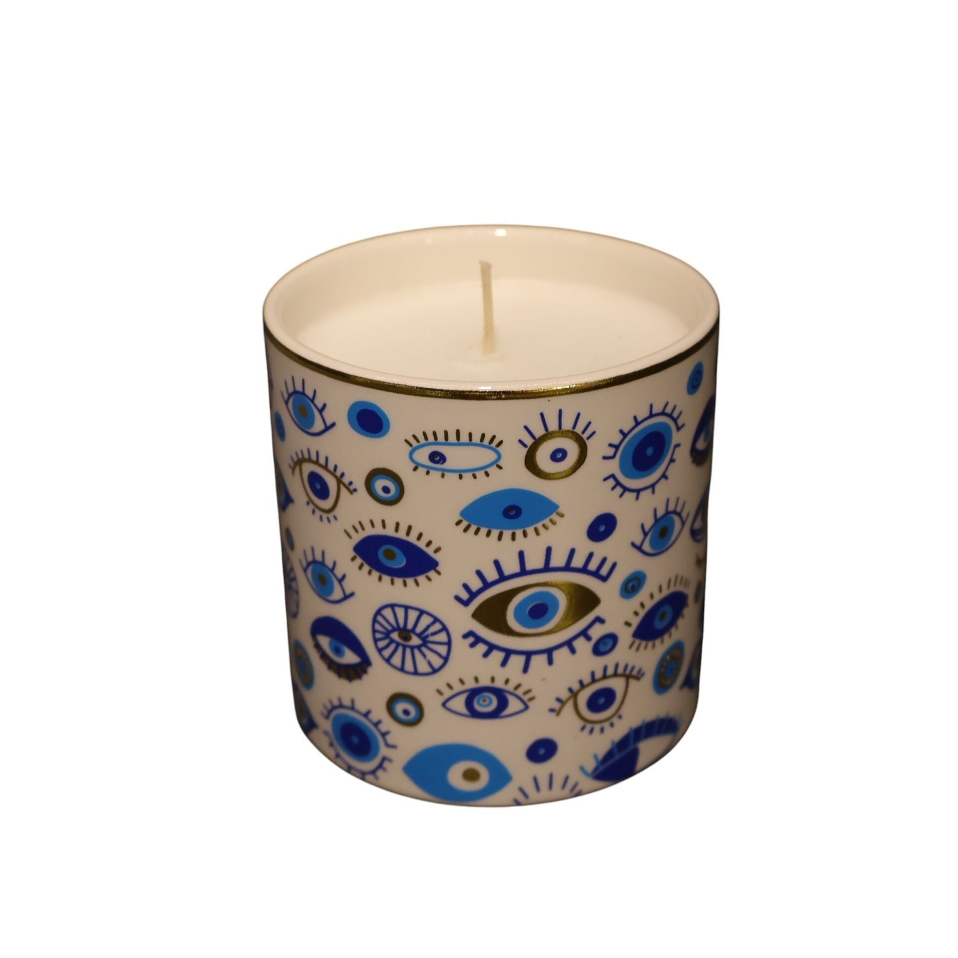 Mavi Göz Desen Mum Küçük Boy Küçük