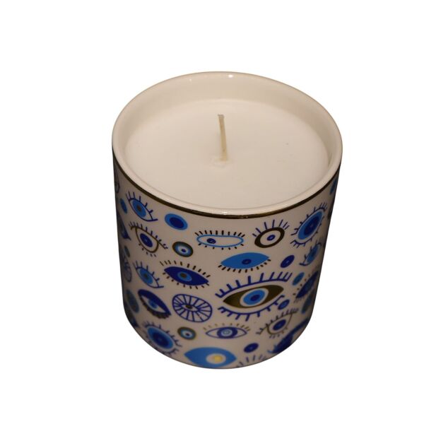 Mavi Göz Desen Mum Küçük Boy Küçük
