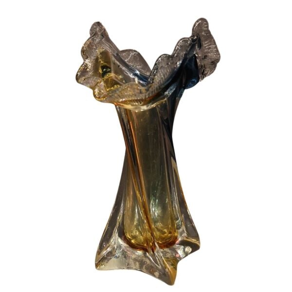 Mavi Sarı Dalga Vazo Küçük